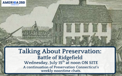 wpforms_selector form_id="14689" show_title="off" show_desc="off"...
Open House Talk: Vincent Scully house, Woodbridge
Join us on Saturday, February 14th from 11:00AM to 1:00PM for a rare opportunity to visit the house of influential architectural historian, author,...
Sponsor the 2026 Connecticut Preservation Awards
Preservation Connecticut is pleased to offer sponsorship opportunities for the 2026 Connecticut Preservation Awards, May 7, 2026 at the New Haven...
![Talking About Preservation: Battle of Ridgefield, July 15, 2026